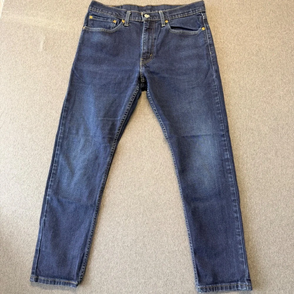 Levis 512 Slim Taper Jeans Mens 34x30 Dark Wash Blue Denim Pants